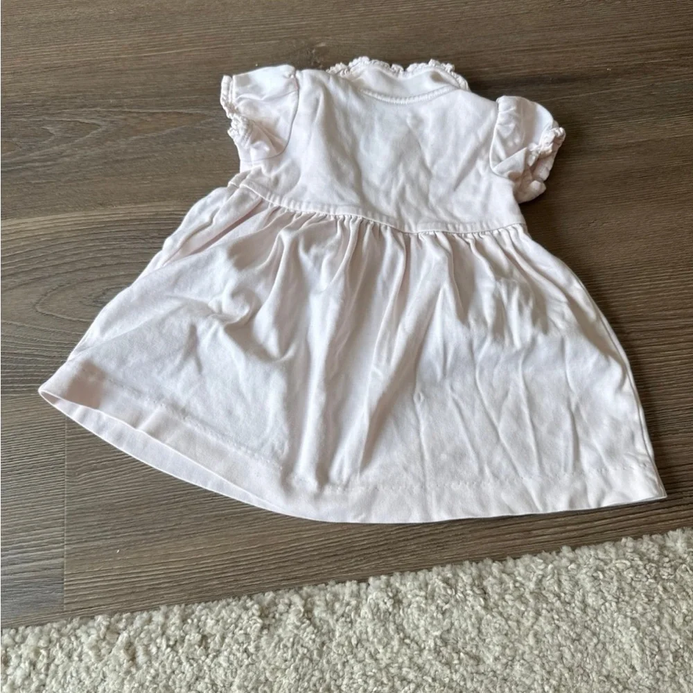 Ralph lauren pink ruffle baby girl shirt dress size 6 months
